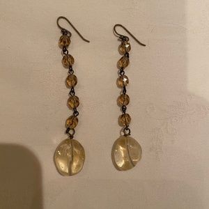 Amber dangle earrings